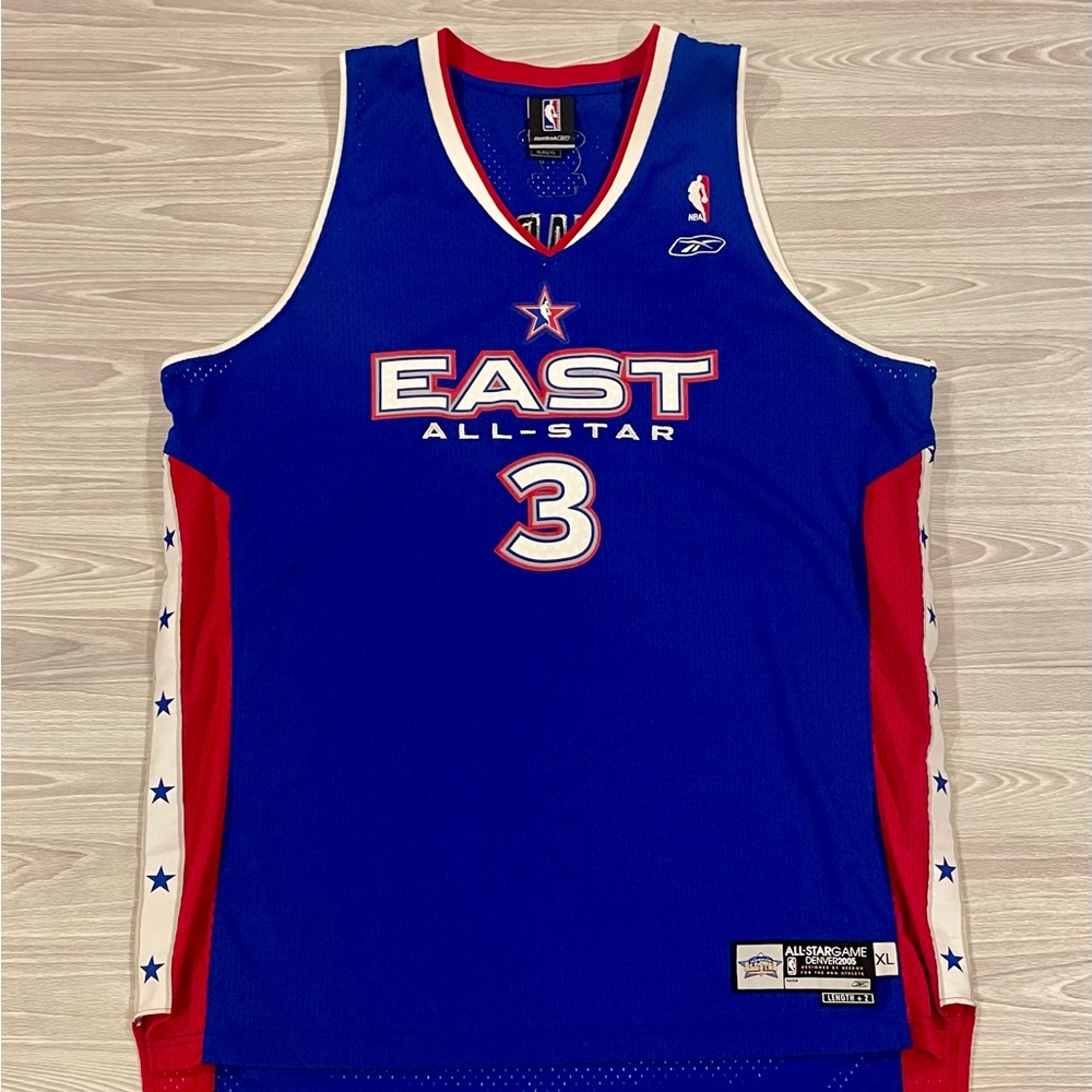 Vintage 2005 Dwayne Wade #3 All Star Basketball NBA Jersey Blue Men’s Size XL